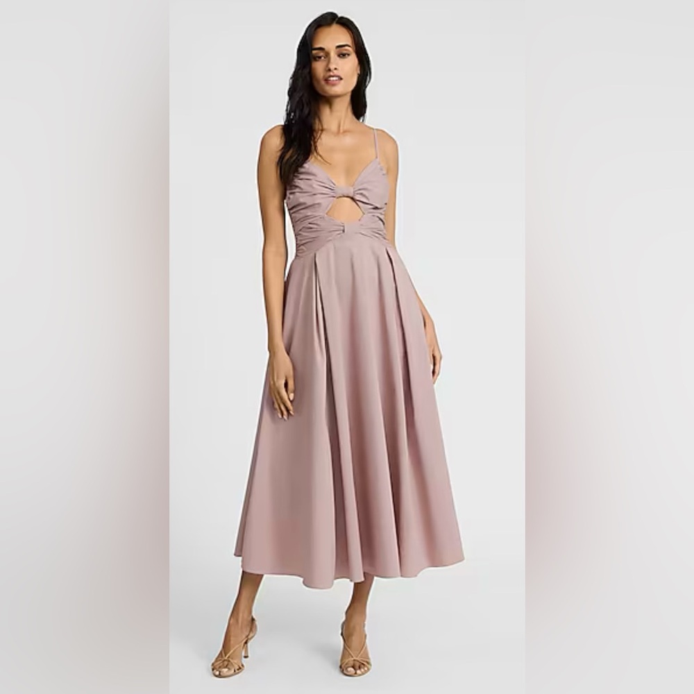 Sleeveless Bow Cut Out Midi dress